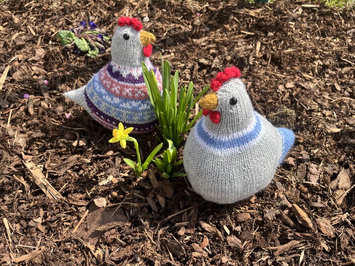 Osterhühner Georg und Friedrich * Strickanleitung