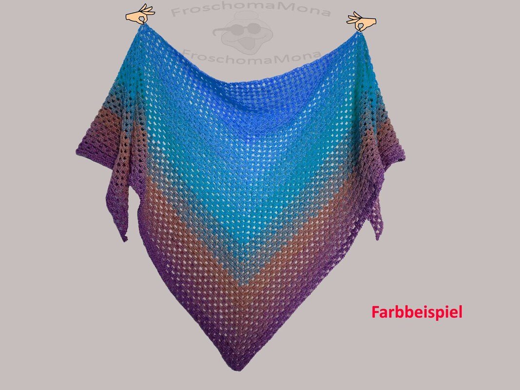 Dreieckstuch „Blätterzauber“ einfach häkeln – gratis Häkelanleitung - Bild 8