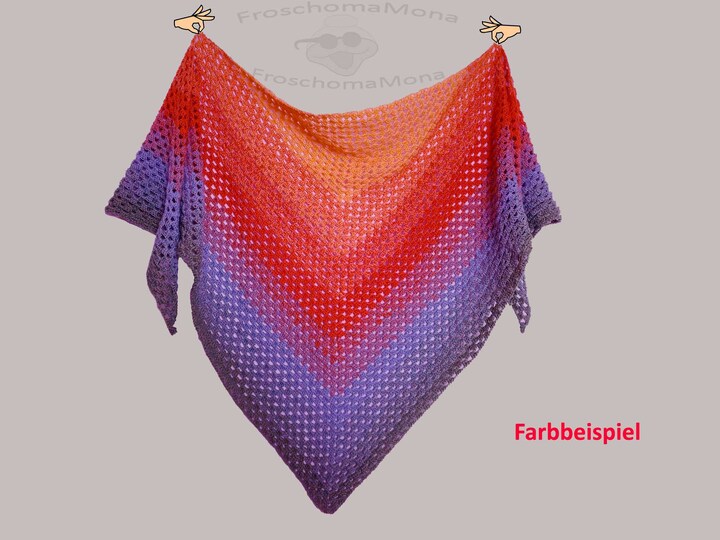 Dreieckstuch „Blätterzauber“ einfach häkeln – gratis Häkelanleitung