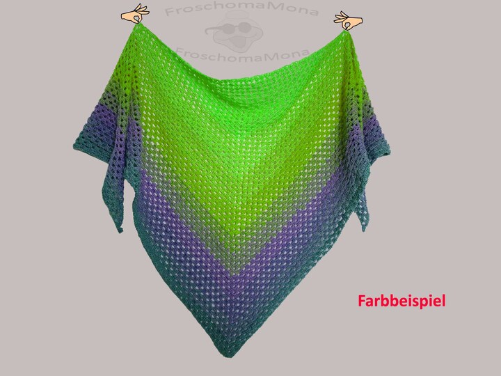 Dreieckstuch „Blätterzauber“ einfach häkeln – gratis Häkelanleitung