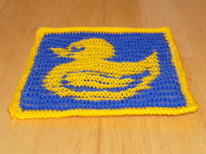 Gummiente Illusionsstricken