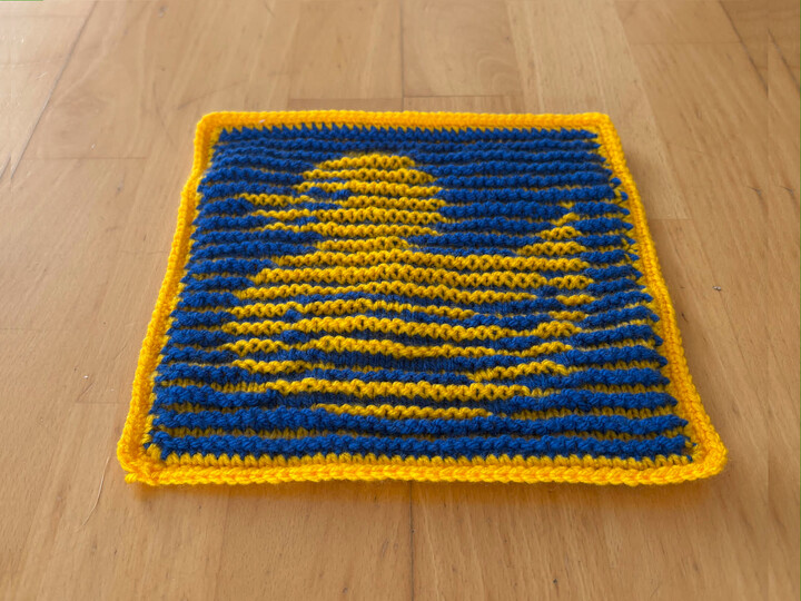 Gummiente Illusionsstricken