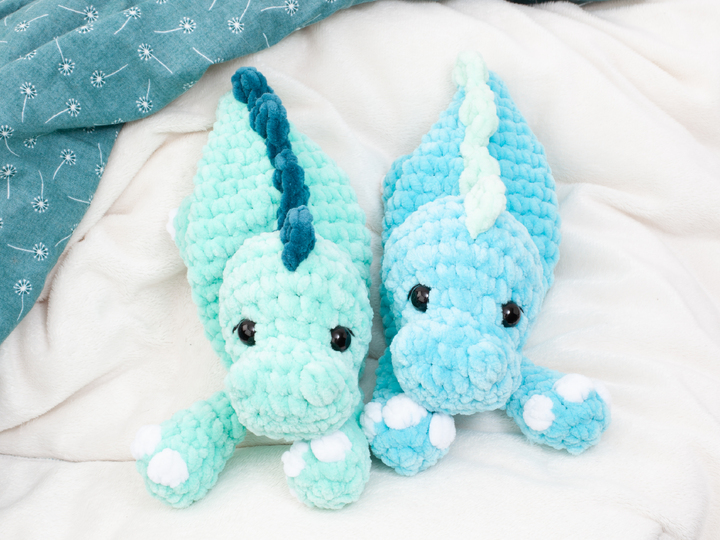 Häkelanleitung Dinosaurier Schnuffeltuch, No Sew Amigurumi Schmusetuch