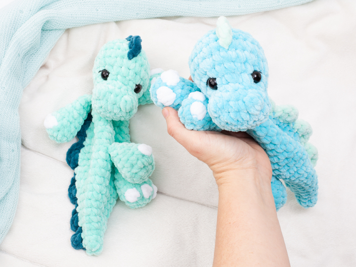 Häkelanleitung Dinosaurier Schnuffeltuch, No Sew Amigurumi Schmusetuch