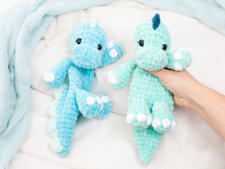 Häkelanleitung Dinosaurier Schnuffeltuch, No Sew Amigurumi Schmusetuch