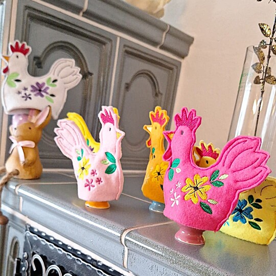 Stickdatei Eierwärmer Huhn