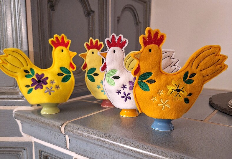 Stickdatei Eierwärmer Huhn