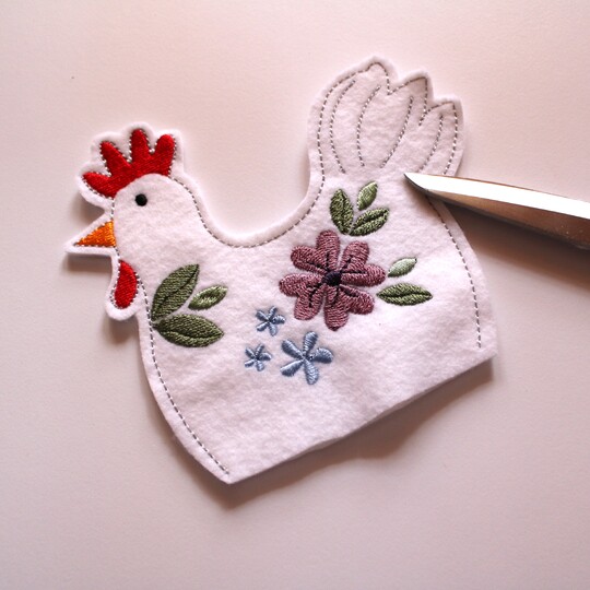 Stickdatei Eierwärmer Huhn