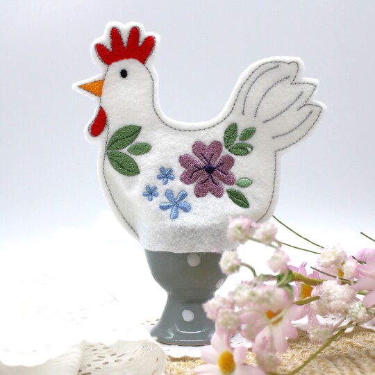 Stickdatei Eierwärmer Huhn