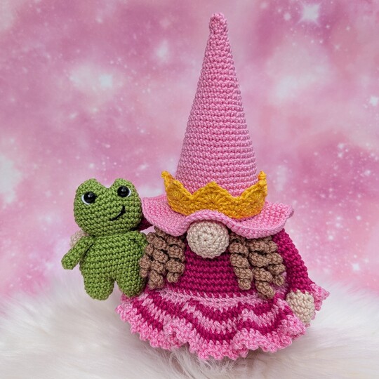 PRINZESSIN-WICHTEL - Häkelanleitung Gnom mit Frosch
