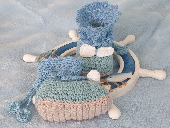 Häkelanleitung für Babyschuhe Kiara / Größe 0 – 6 Monate