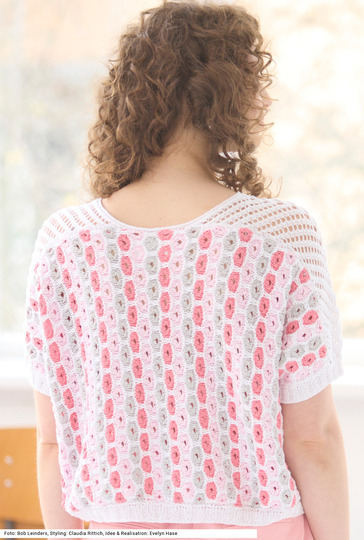 Quergestrickter Pulli mit Schulterpasse