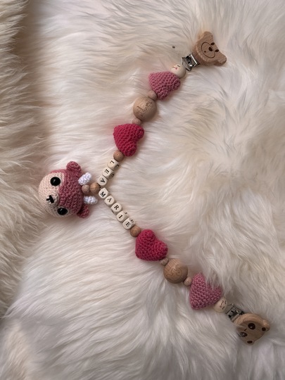 Crochetpattern - Deer-Set - Pramchain / Pacifier Chain / Teething Ring