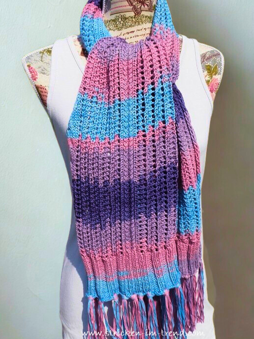 Knitting Pattern Summer Scarf DailyBreeze #1 | Lightweight textured scarf - Image 4