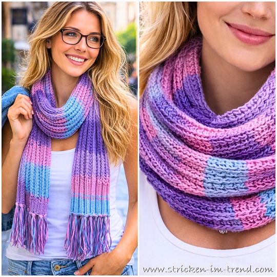 Knitting Pattern Summer Scarf DailyBreeze #1 | Lightweight textured scarf
