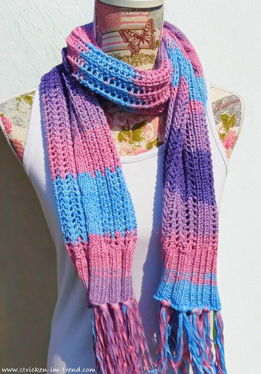 Knitting Pattern Summer Scarf DailyBreeze #1 | Lightweight textured scarf