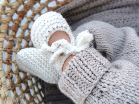 Anleitung Babyschuh als Baby Ballerina stricken