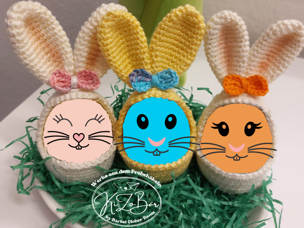 Eier-Hasi - Häkelanleitung für eine niedliche Hülle für Schoko-/Ostereier - Bild 2