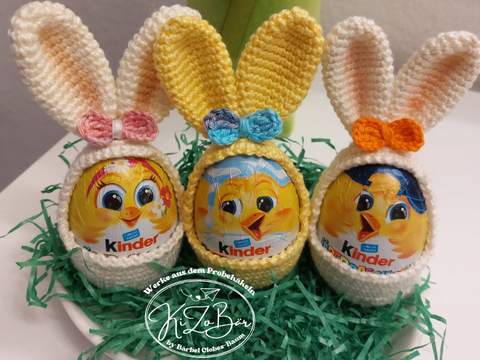 Ü-Ei-Häschen - Häkelanleitung für eine niedliche Hülle für Ü-Eier/Ostereier