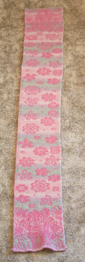 Knitting pattern double-face scarf "Flora Flowerfield" Highland Cow