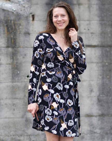 Schnittmuster Wickelkleid Rand und Band Gr. 32 - 62 Damen