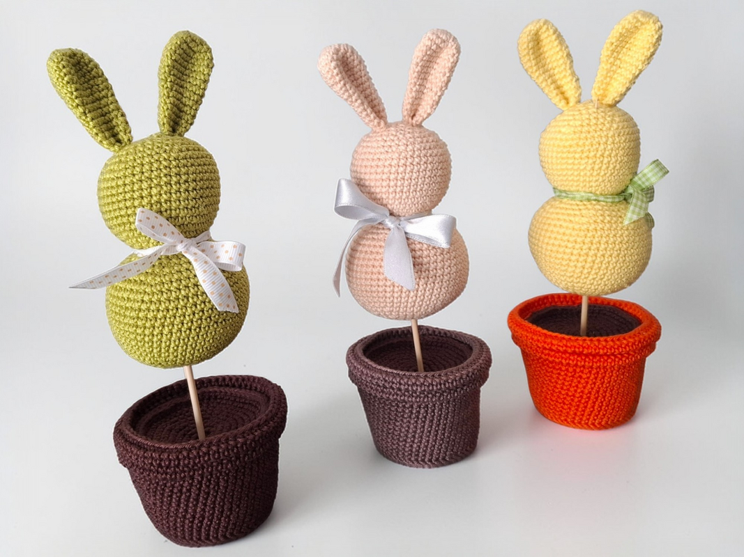 Häkelanleitung Osterhasenbaum / Amigurumi - Bild 5