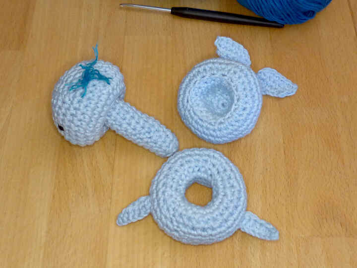 Häkelanleitung Steckspiel Wal, Motorikspielzeug für Kleinkinder