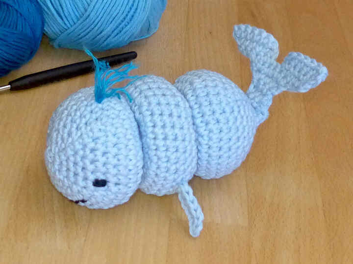 Häkelanleitung Steckspiel Wal, Motorikspielzeug für Kleinkinder