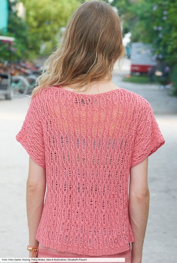 Pulli im Fallmaschen-Muster