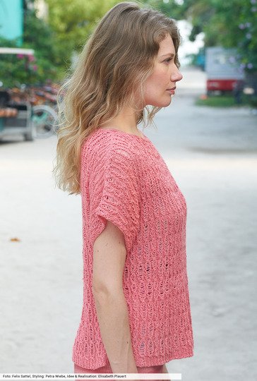 Pulli im Fallmaschen-Muster