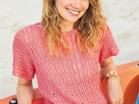 Pulli im Fallmaschen-Muster