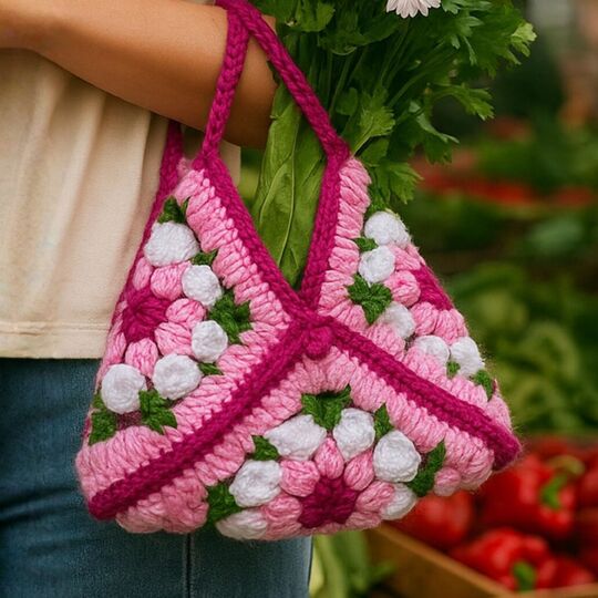 Granny Square Bag Crochet Pattern PDF