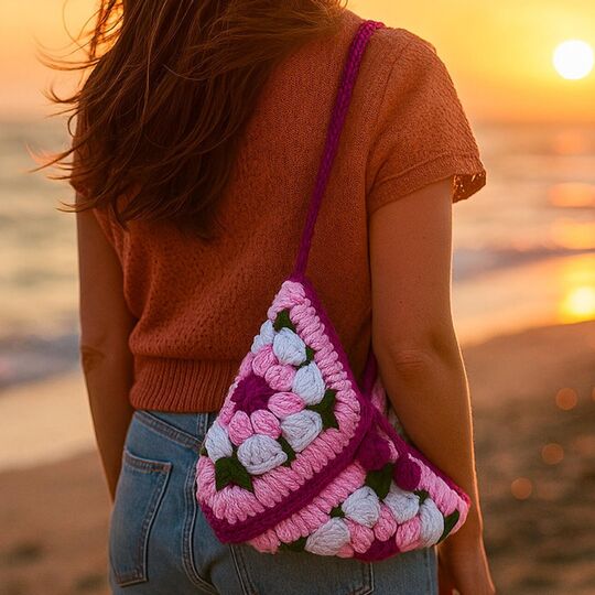 Granny Square Bag Crochet Pattern PDF