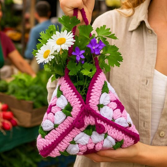 Granny Square Bag Crochet Pattern PDF