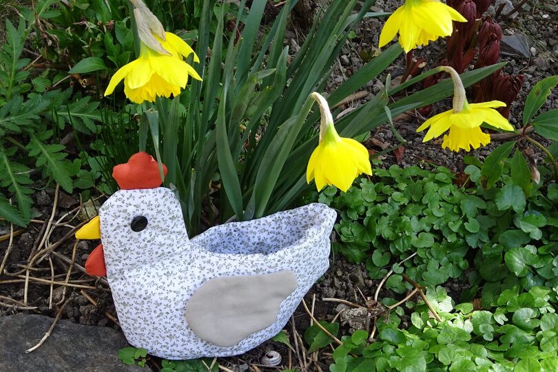 E-Book - Huhn Utensilo Korb Körbchen Osterkorb Osterkörbchen nähen