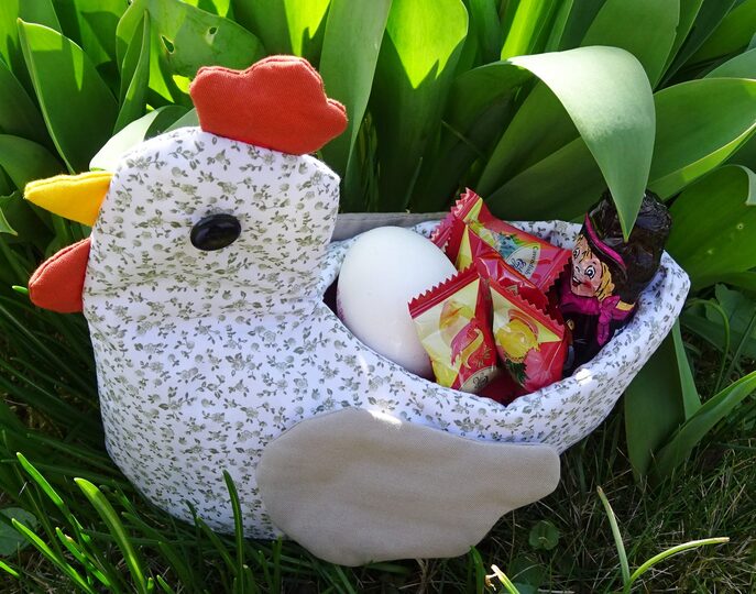 E-Book - Huhn Utensilo Korb Körbchen Osterkorb Osterkörbchen nähen