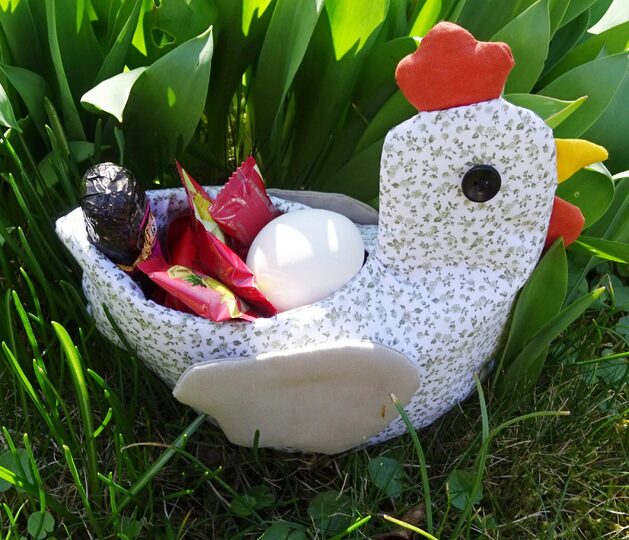 E-Book - Huhn Utensilo Korb Körbchen Osterkorb Osterkörbchen nähen