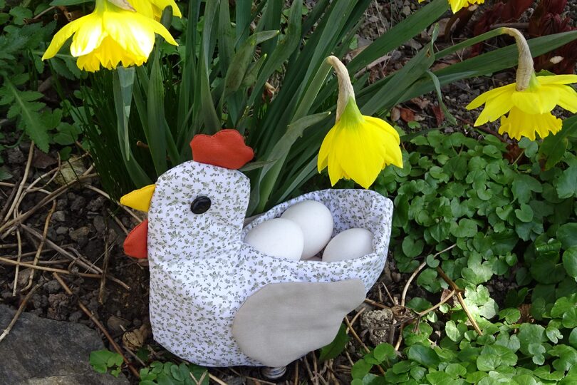 E-Book - Huhn Utensilo Korb Körbchen Osterkorb Osterkörbchen nähen