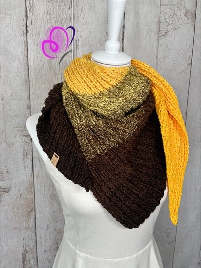 Anleitung Dreieckstuch BEE Striped