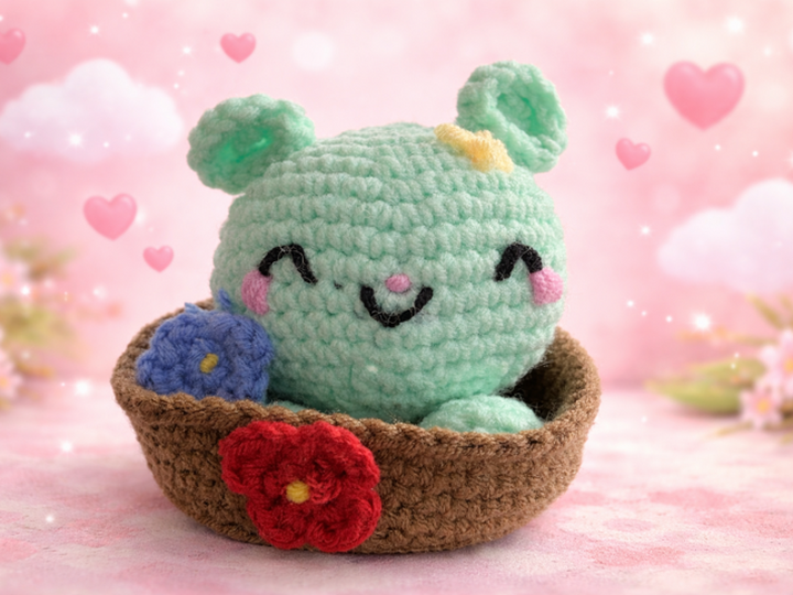 Häkelanleitung Mini Katze Organizer Amigurumi Stiftehalter DIY