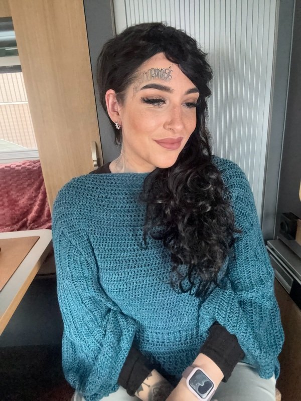 Häkelanleitung 1-BOBBEL-PULLI "TÜRKISE LAGUNE" - Bild 9