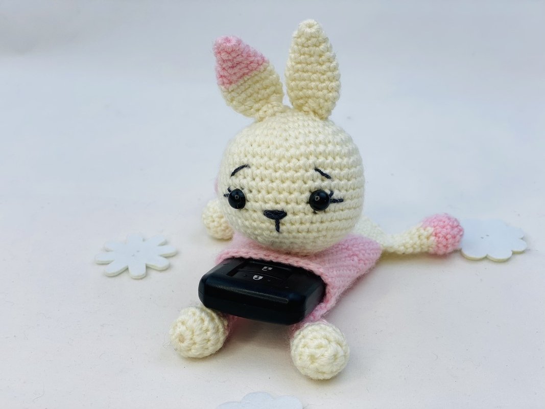 Crochet Pattern Rabbit Key Case, Bunny Key Cover Amigurumi - Image 10