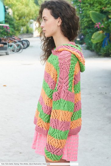 Gestreifter Kapuzenpulli