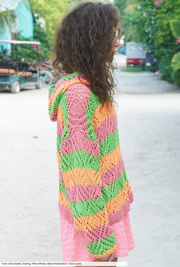 Gestreifter Kapuzenpulli