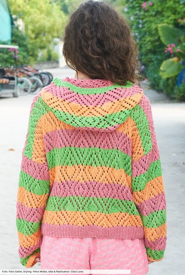 Gestreifter Kapuzenpulli