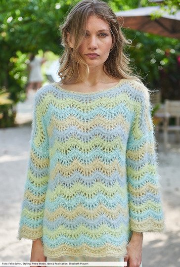 Pulli im Wellenmuster