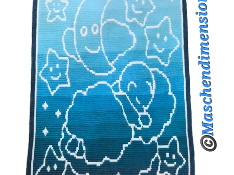 Häkelanleitung Babydecke "Counting Stars" – Overlay Mosaik inkl. Doppelrand