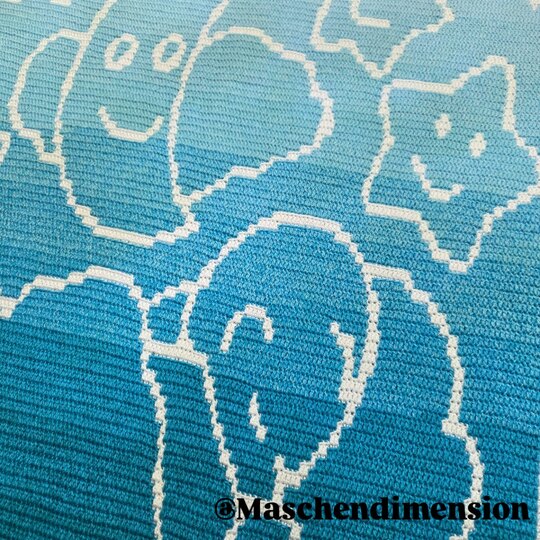 Häkelanleitung Babydecke "Counting Stars" – Overlay Mosaik inkl. Doppelrand