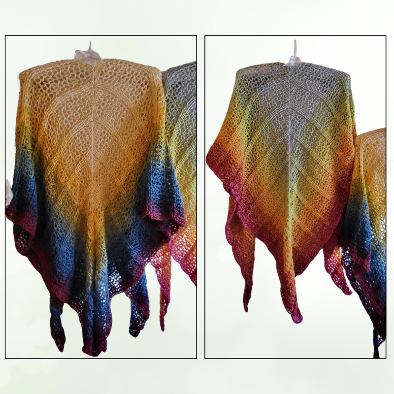 Gehäkeltes Dreieckstuch - Niveau  Fortgeschrittene / geübte Anfänger - Bild 4