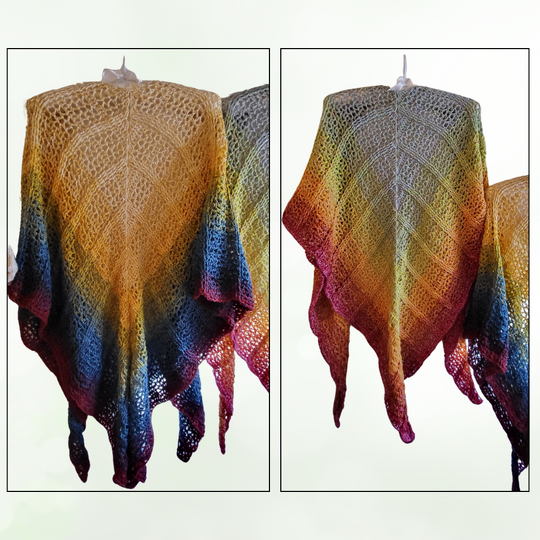 Gehäkeltes Dreieckstuch - Niveau  Fortgeschrittene / geübte Anfänger